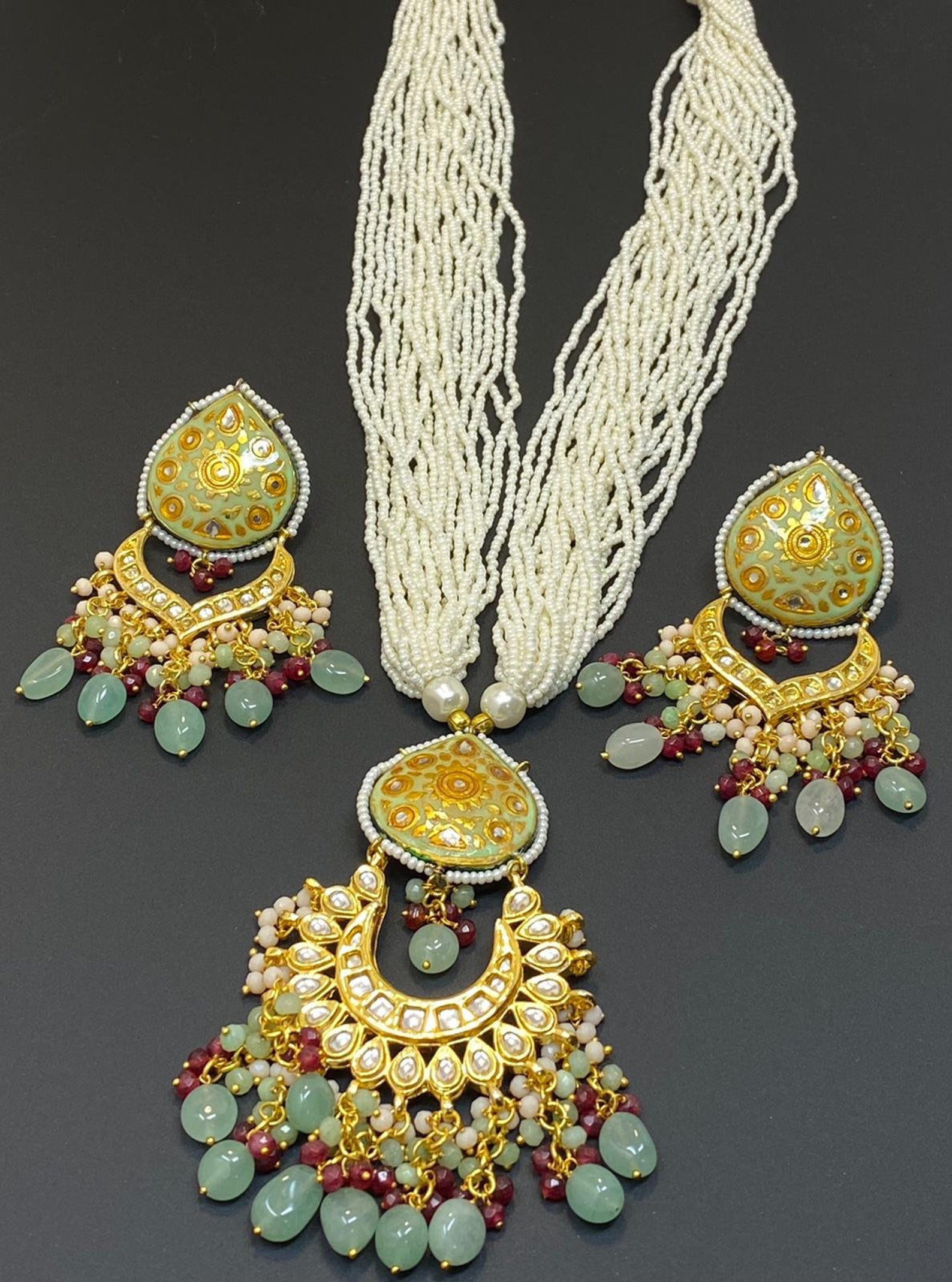 Pastel Jewelry/ Meenakari jewelry / Indian Jewelry / Etsy