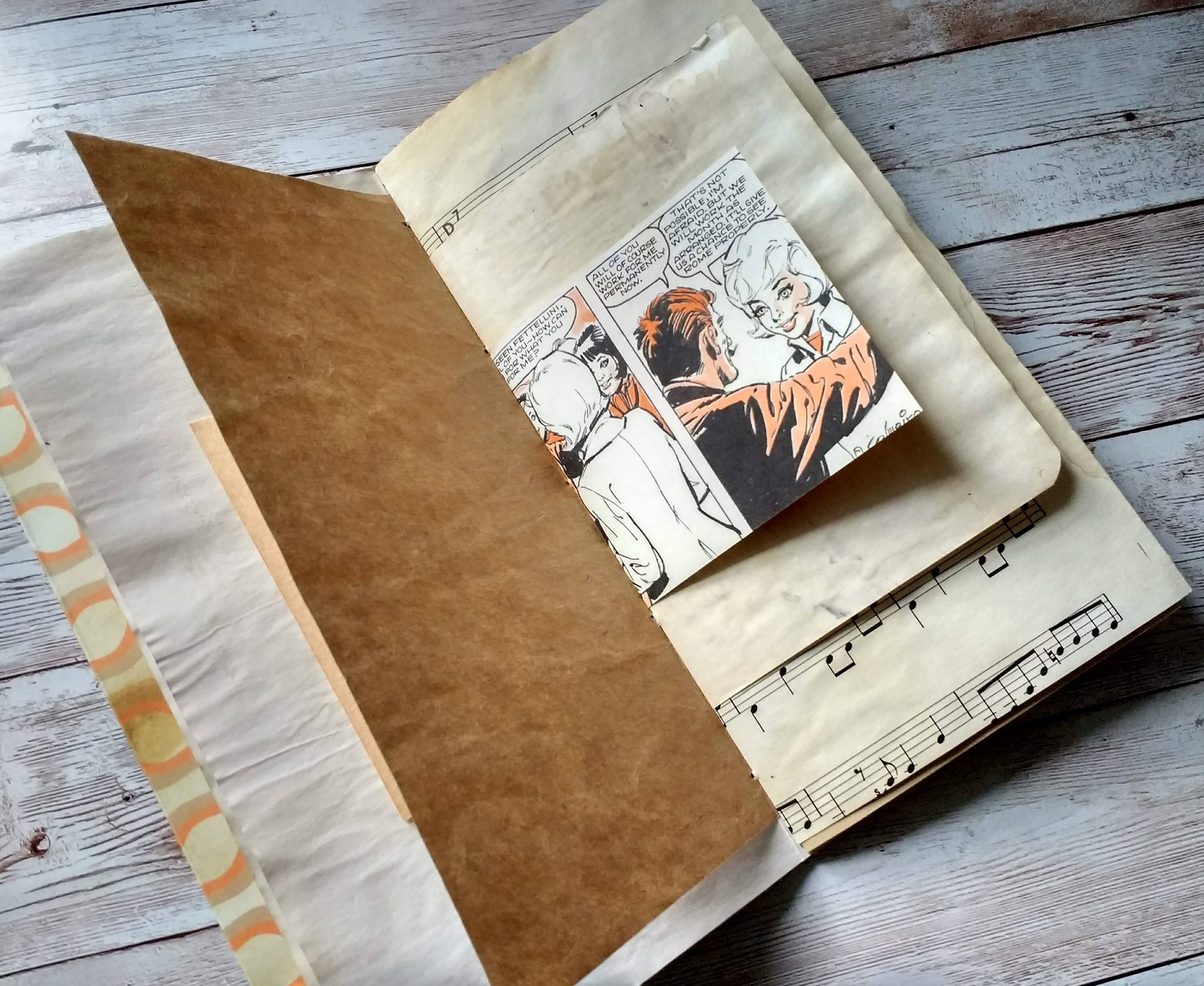 Retro 1960/70s Travelers Notebook Insert: Handmade Junk Journal - Etsy
