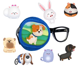 Reusable full coverage kids eye patch for lazy eye treatment, amblyopia and strabismus therapy – patch for everyday wear and vision training