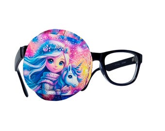 Cache-œil réutilisable couvrance totale pour enfants - Patch d'occlusion en fibres naturelles pour traitement des yeux paresseux, de l'amblyopie, de l'astigmatisme et du strabisme, sans feutre