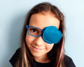 Cache-oeil unie réutilisable pour enfants - Patch doux et doux pour les yeux paresseux, le traitement de l'amblyopie et du strabisme, un confort d'entraînement visuel
