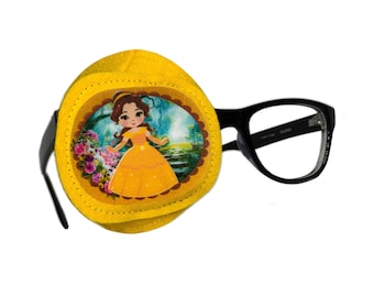 Full coverage kids eye patch/ comfortable girl eye patch for glasses/ lazy eye treatment/ amblyopia therapy/ strabismus correction training