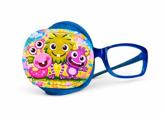 Kids Eye Patch for Glasses | Lazy Eye & Amblyopia Treatment | Strabismus Vision Therapy | Full Coverage Soft Cotton Non Irritating Fabric