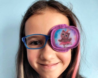 Eye patch used for the treatment of lazy eye, strabismus, amblyopia/ eye patch for kids/ fully obscured reusable, breathable eye patch/