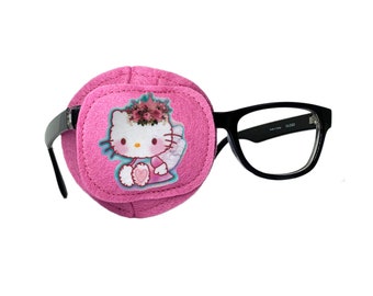 Reusable kids eye patch for glasses, full coverage occlusion patch for lazy eye treatment, amblyopia correction, strabismus vision therapy
