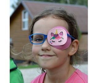 Cache-œil réutilisable pour enfants : patch doux et à couvrance totale pour le traitement des yeux paresseux, le traitement de l'amblyopie, la correction du strabisme, l'entraînement visuel