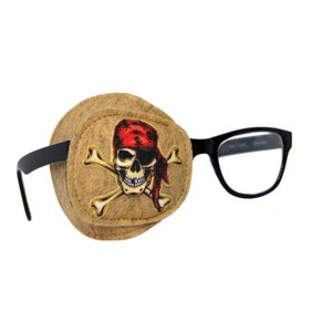 Fully obscured eye patch for lazy eye treatment/ patches for adults or kids/ reusable eye patch for therapeutic amblyopia/ skull eye patch