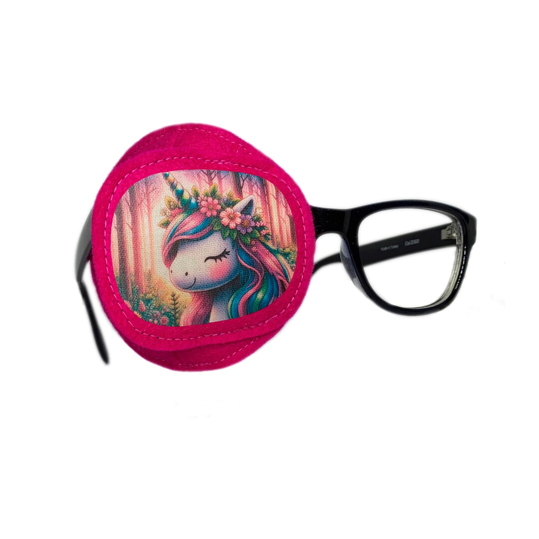 Round Lab Eye Patch Unicorn Eye Patch for Kids – Full Coverage Lazy Eye Amblyopia Patch ...