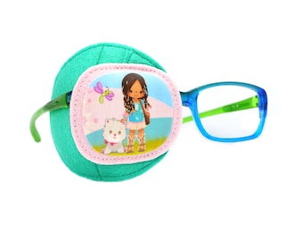 Reusable kids eye patch – full coverage soft gentle patch for lazy eye treatment, amblyopia therapy, strabismus correction, vision training