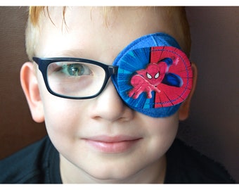 volledig verborgen ooglapje/lui-ogenbehandeling/correctie scheelzien/ooglapje voor kinderen met superheld/amblyopie