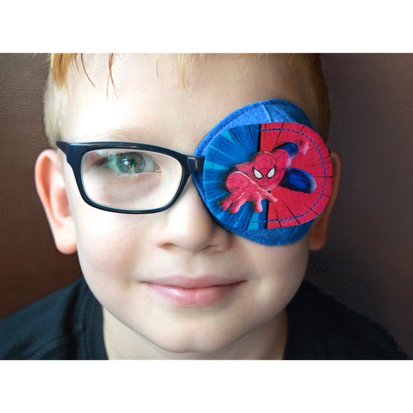 Cache œil entièrement obscurci/ traitement des yeux paresseux/ correction du strabisme/ cache œil pour les enfants atteints de super-héros/ amblyopie