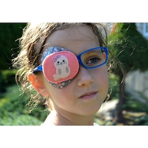 Reusable kids eye patch – full coverage soft gentle patch for lazy eye treatment, amblyopia therapy, strabismus correction, vision training