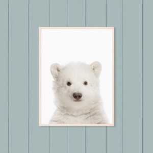 Polar Bear Print - Nursery Wall Art - Printable Wall Art - Digital Download Print - Kids Room Wall Art