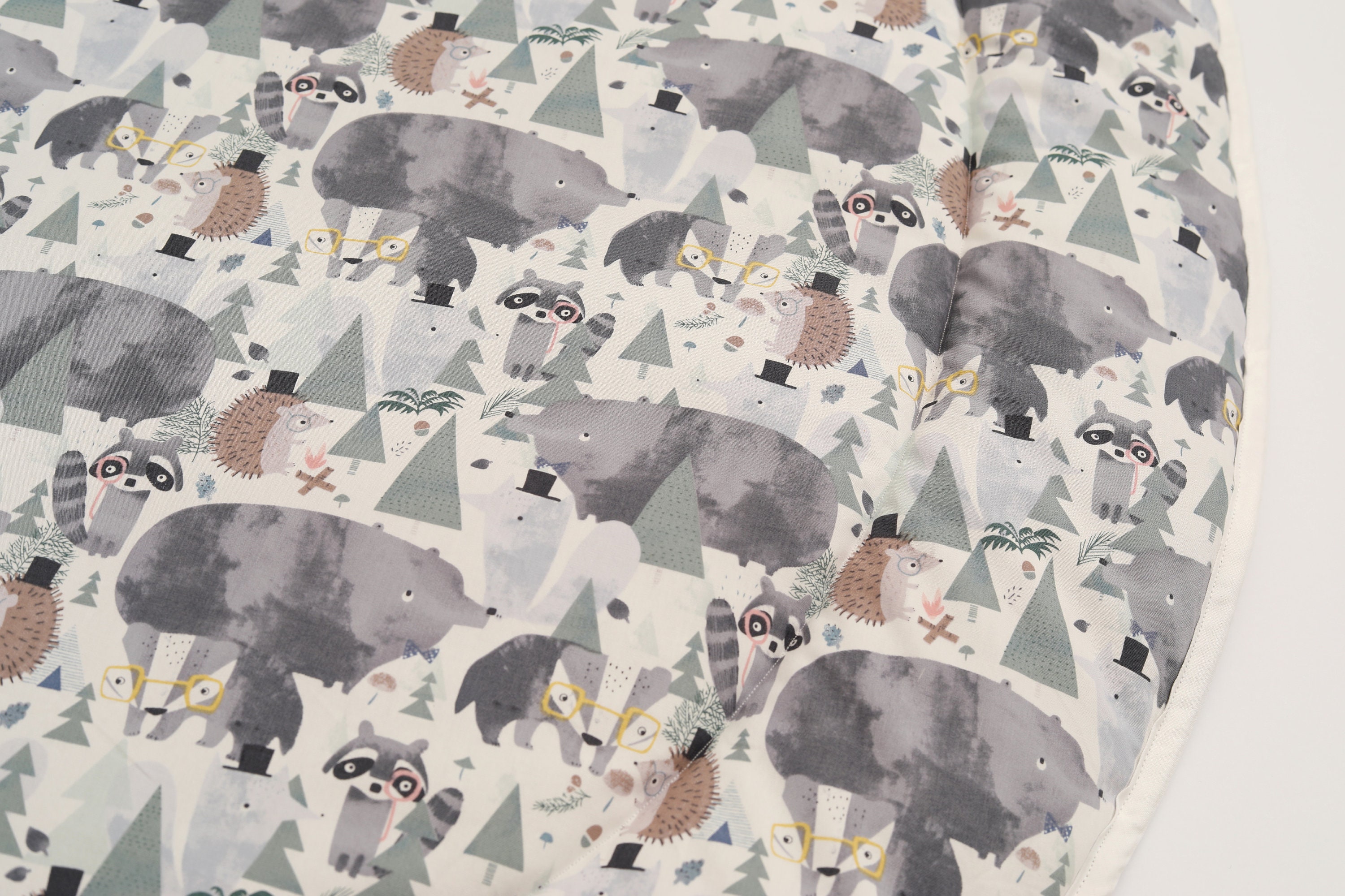 Baby Play Mat Forest Friends Play Mat Play Mat Round Play Etsy