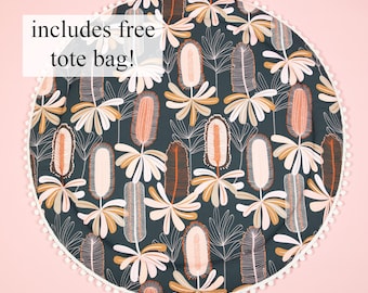Baby Play Mat - Play Mat - Tummy Time Mat - Nursery Play Mat - Kids Play Mat - Navy Banksia
