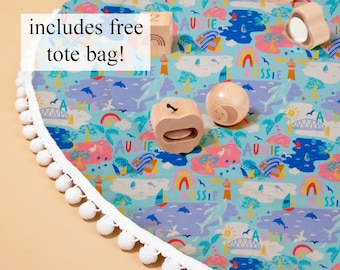 BABY PLAY MAT - Surf Nursery Decor - Play Mat Baby - Ocean Nursery Decor - Custom Playmat - Play Mat - Baby Activity Mat - Tummy Time Mat