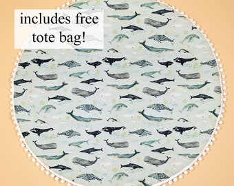 BABY PLAY MAT - Ocean Theme Nursery - Surf Nursery Decor - Play Mat Baby - Ocean Nursery Decor - Play Mat -Baby Activity Mat -Tummy Time Mat