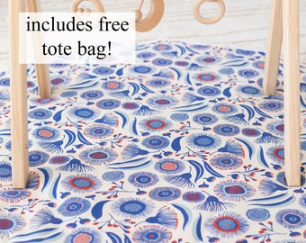 Baby Play Mat - Play Mat - Tummy Time Mat - Nursery Play Mat - Kids Play Mat - Gum Blossom