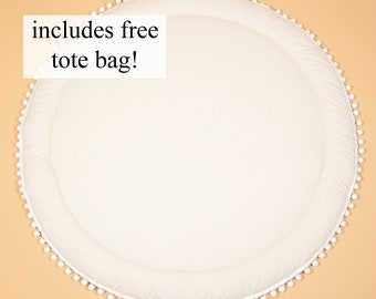 Baby Play Mat - Play Mat - Tummy Time Mat - Nursery Play Mat - Kids Play Mat - Natural Seeded