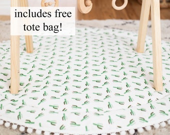 Baby Play Mat - Play Mat - Tummy Time Mat - Nursery Play Mat - Kids Play Mat - Cactus