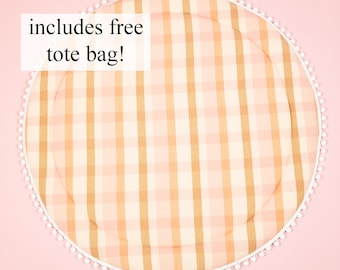 Baby Play Mat - Play Mat - Tummy Time Mat - Nursery Play Mat - Kids Play Mat - Pink Check