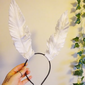 White Moth Antennae Headband - White Antennas Moth Crown Moth Headband Moth Headpiece  - MOTHMAN Moth Costume Hair Accessories