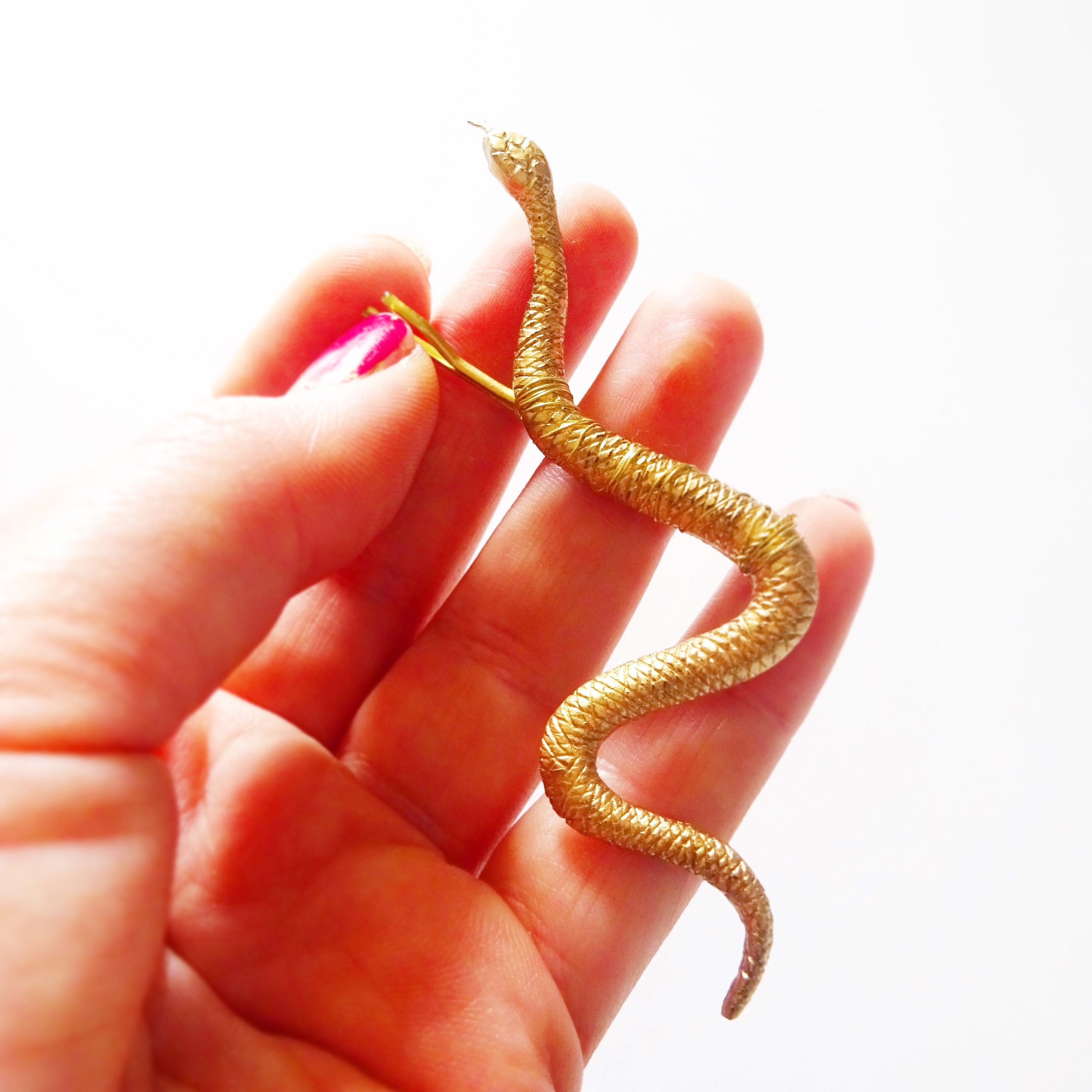 Snake Hair Clips 2pk Dark Academia Gold Medusa Snake Hair Etsy UK