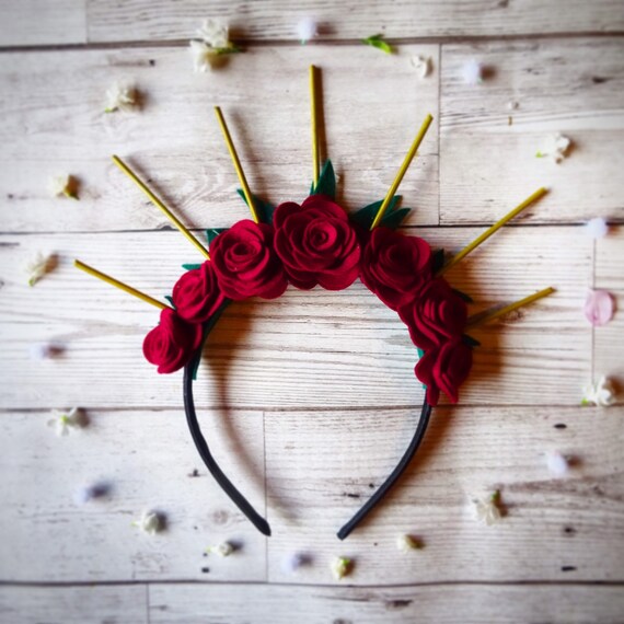 Day Of The Dead Headband Adult Red Day Of The Dead Headband Adult Red