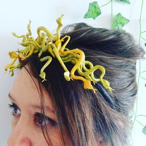 Medusa Headpiece gold snake crown headband costume accessories for Medusa goddess