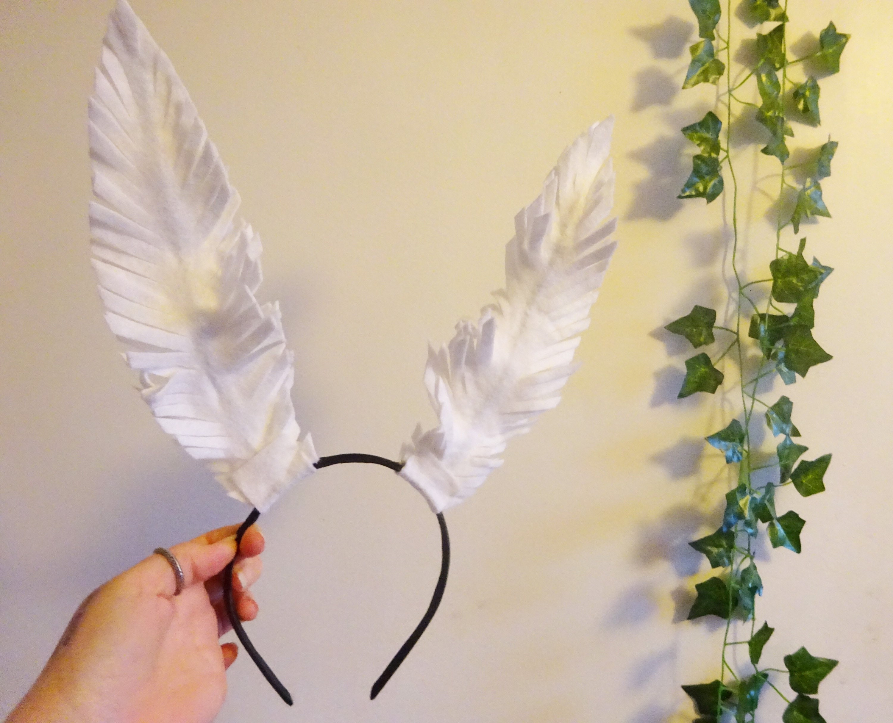 White Moth Antennae Headband White Moth Crown Moth Headband Etsy UK