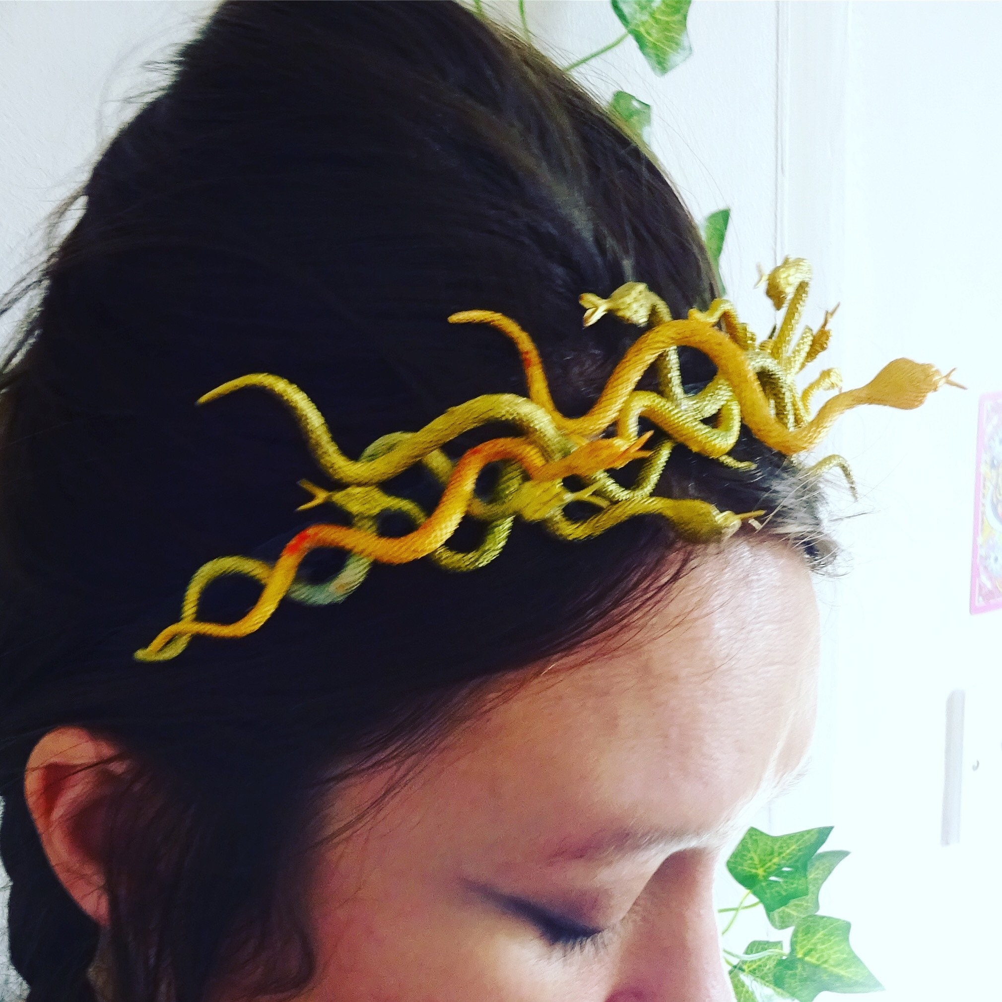 Medusa Costume Snake Crown Gold Medusa Headpiece Headband Etsy UK