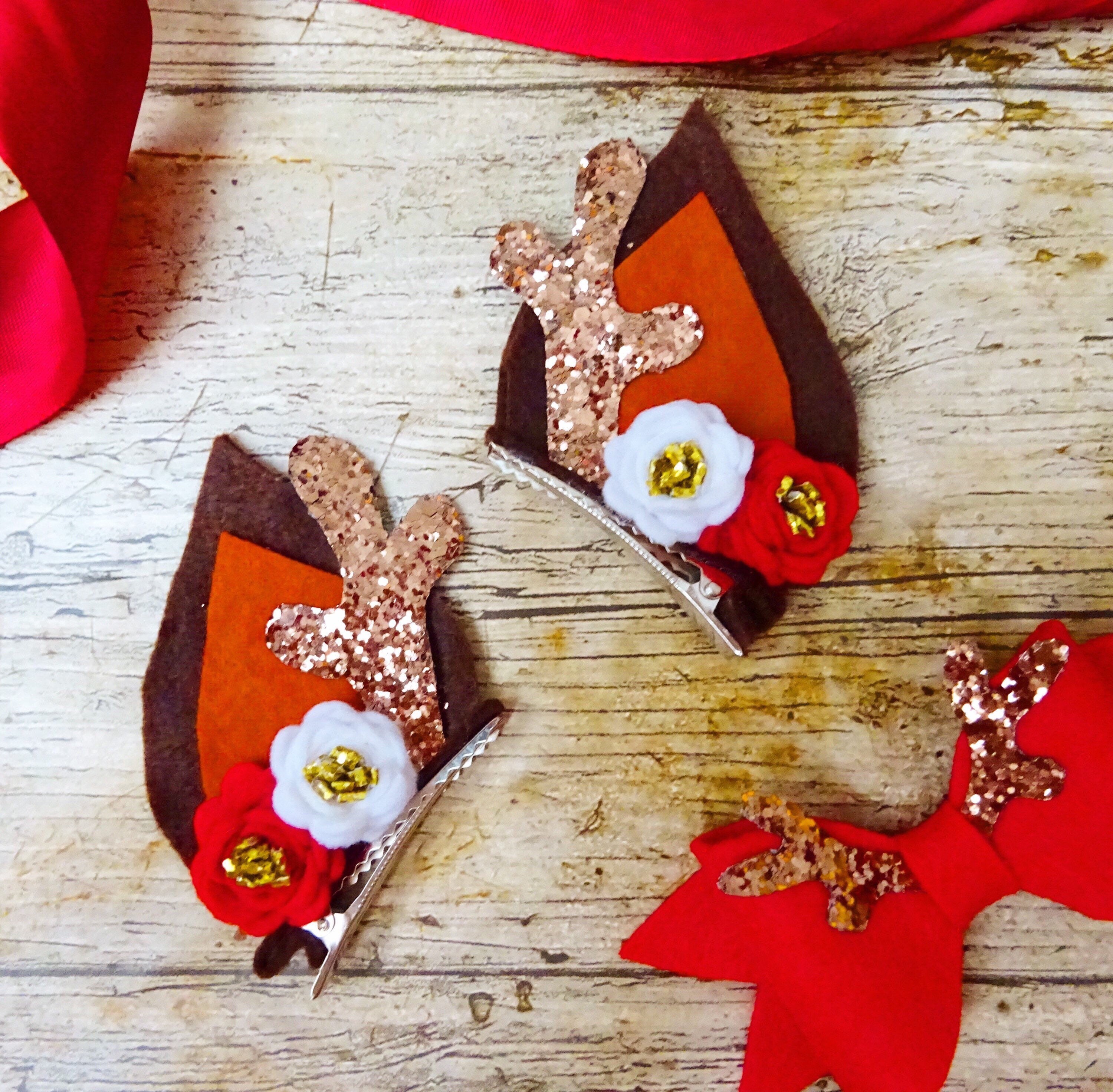 Clip On Reindeer Ears Antler Ears Fawn Ears Clip On | Etsy