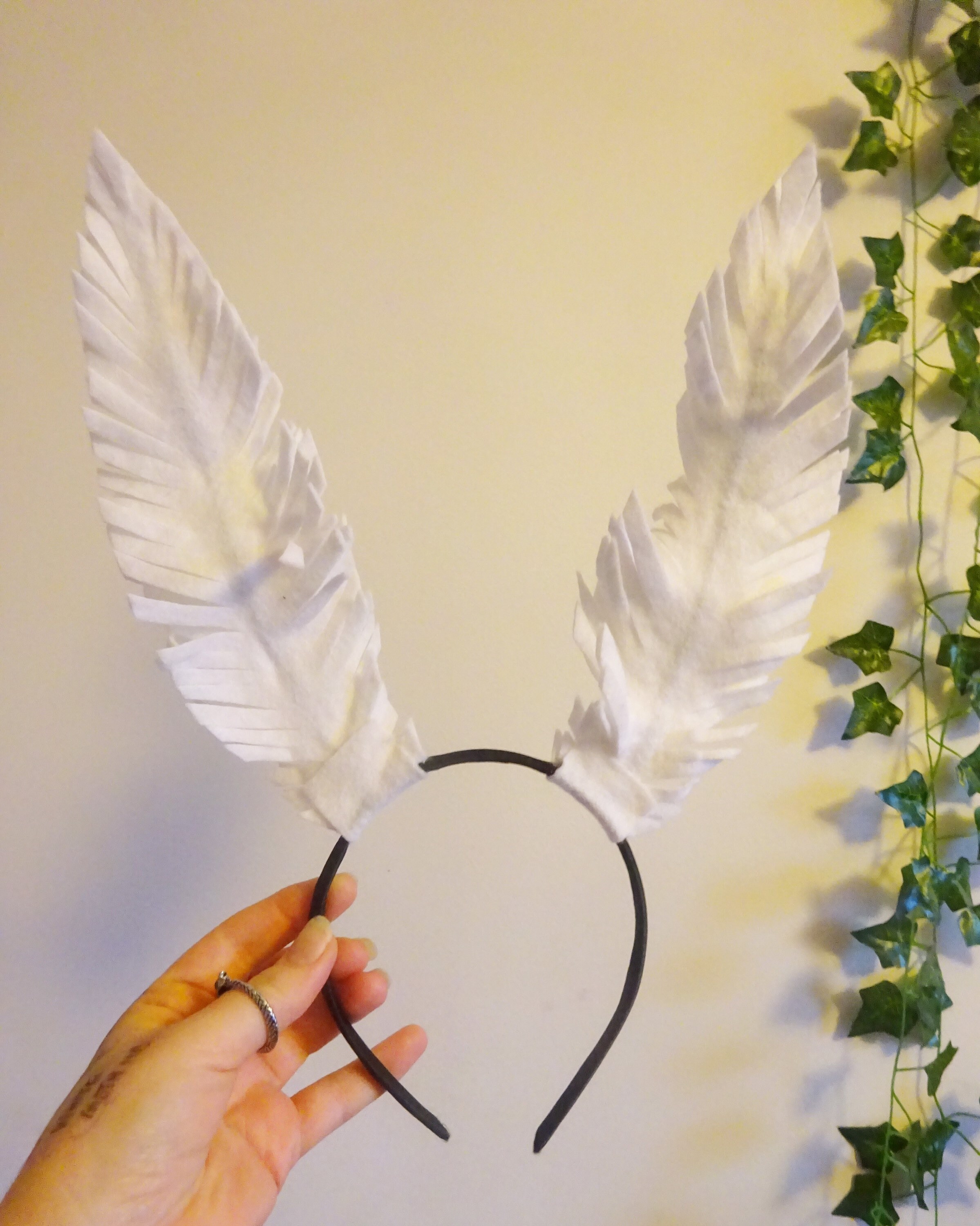 White Moth Antennae Headband White Moth Crown Moth Headband Etsy UK