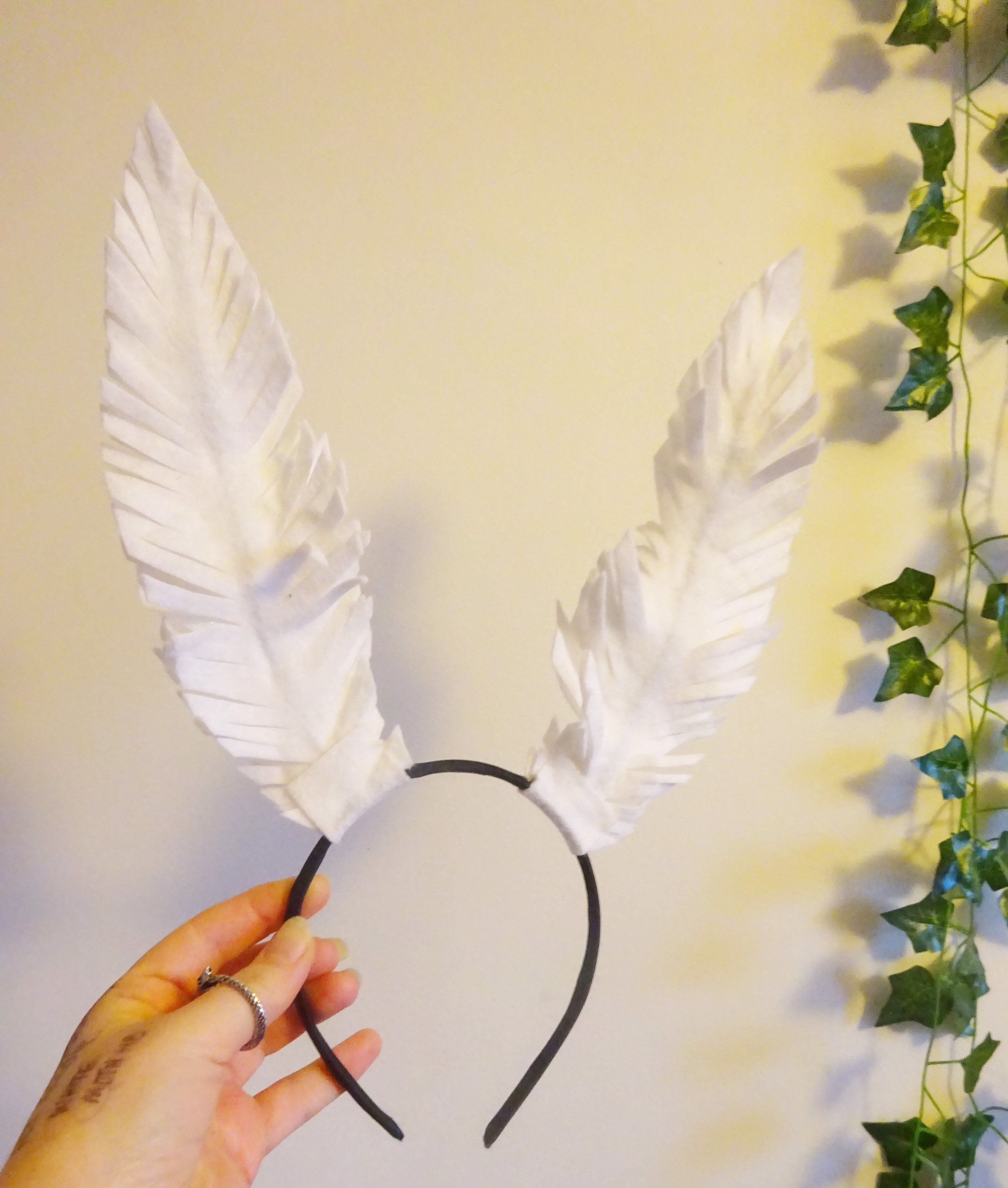 White Moth Antennae Headband White Moth Crown Moth Headband Etsy UK