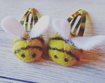 Bee Hair Clips Snap Clips Cottagecore Bumble Bee Bug Insect Hair Accessories for kids girls toddlers