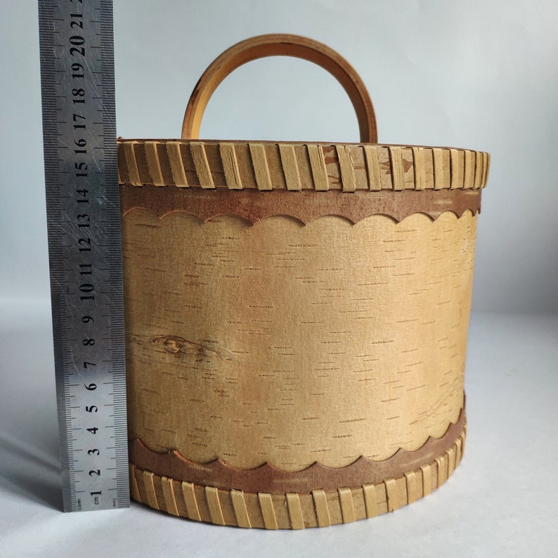 Birch bark box large birch bark canister Etsy