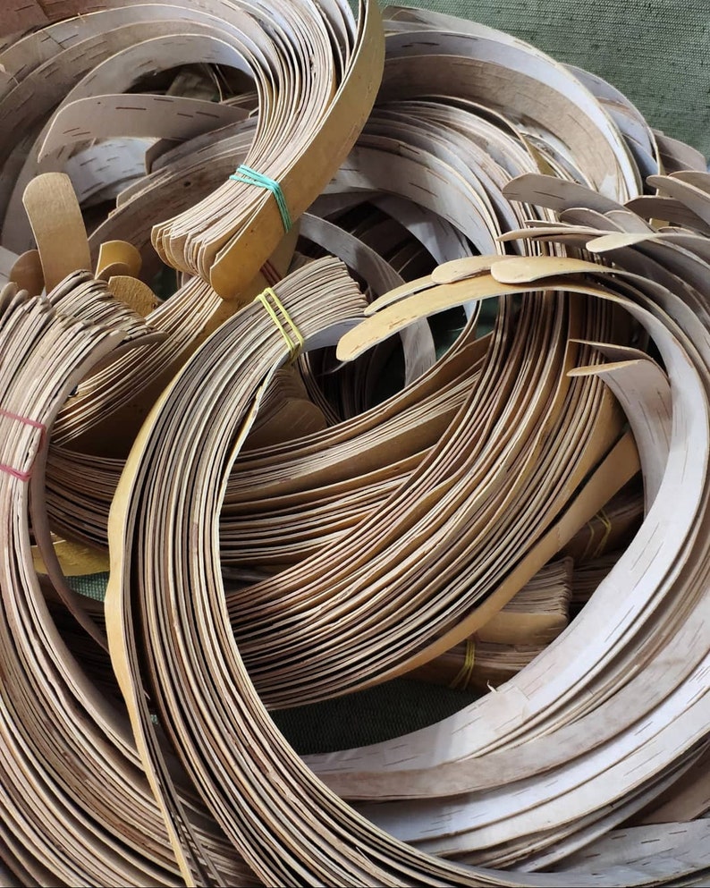 Birch bark tapes for weaving birch bark strips Etsy