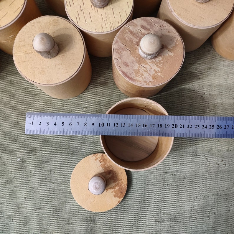 Birch bark tea container