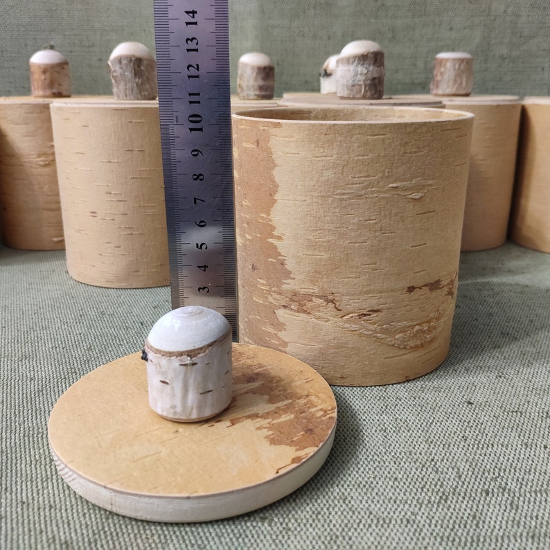 Birch bark tea container
