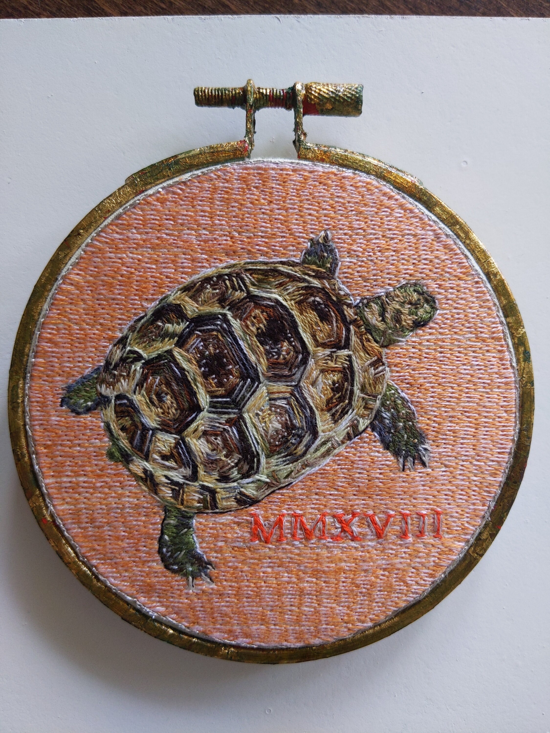 Embroidery portrait of tortoise  etsy Embroidery portrait of tortoise  etsy