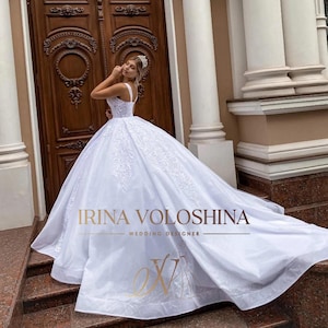 Ball gown Lace wedding dress A line wedding dress Unique wedding dress Bohemian wedding dress Long gown Corset wedding dress Bridal dress