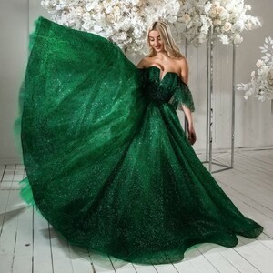 Jade green ball gown clearance