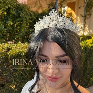 Wedding crown Crystal wedding crown Crystal wedding tiara Silver wedding tiara Crystal bridal tiara Wedding tiara Tiara for wedding