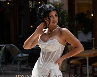 Tulle wedding dress Custom wedding dress Corset wedding dress Beach wedding dress Bridal dress A line wedding dress Fairy dress Ball gown
