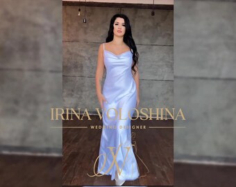 Slip dress Silk dress  Minimalist wedding dress Modest wedding dress Bridesmaid dress Evening gown Party dress Long prom dress