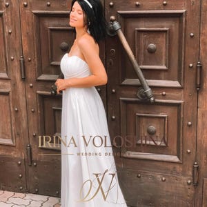 Corset wedding dress Strapless wedding dress Simple wedding dress Modest wedding dress Beach wedding dress Plus size wedding dress