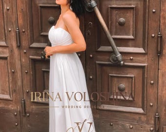 Corset wedding dress Strapless wedding dress Simple wedding dress Modest wedding dress Beach wedding dress Plus size wedding dress