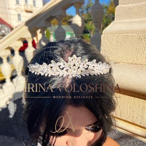 Corona nuziale Corona nuziale di cristallo Tiara nuziale Tiara nuziale di cristallo Tiara nuziale d'argento Tiara nuziale di cristallo Tiara per matrimonio