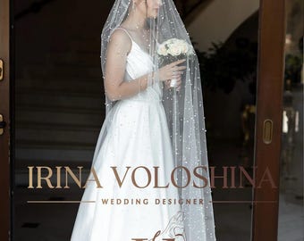 Velo de novia Velo de novia de perlas Velo de novia de lentejuelas Velo catedral de varias capas Velo de novia de lentejuelas con peine Velo sencillo Velo de novia con purpurina