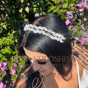 Hochzeit Kopfschmuck Kristall Hochzeit Haarband Silber Braut Hochzeit Stirnband Silberhochzeit Haarkranz Kristall Hochzeit Kopfschmuck